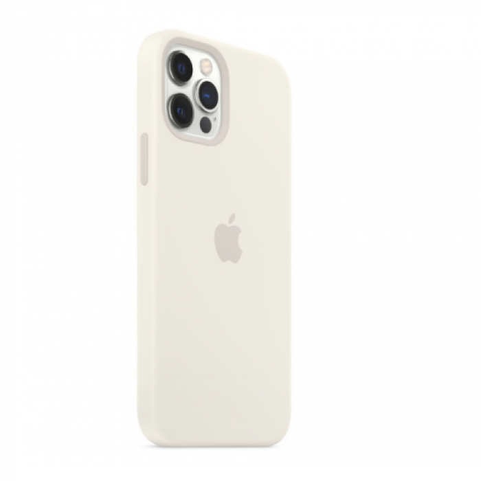 Protectie pentru spate Apple Silicone Case pentru iPhone 12/12 Pro, White