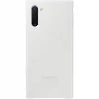 Protectie pentru spate Samsung Leather Cover pentru Galaxy Note 10 (N970), White