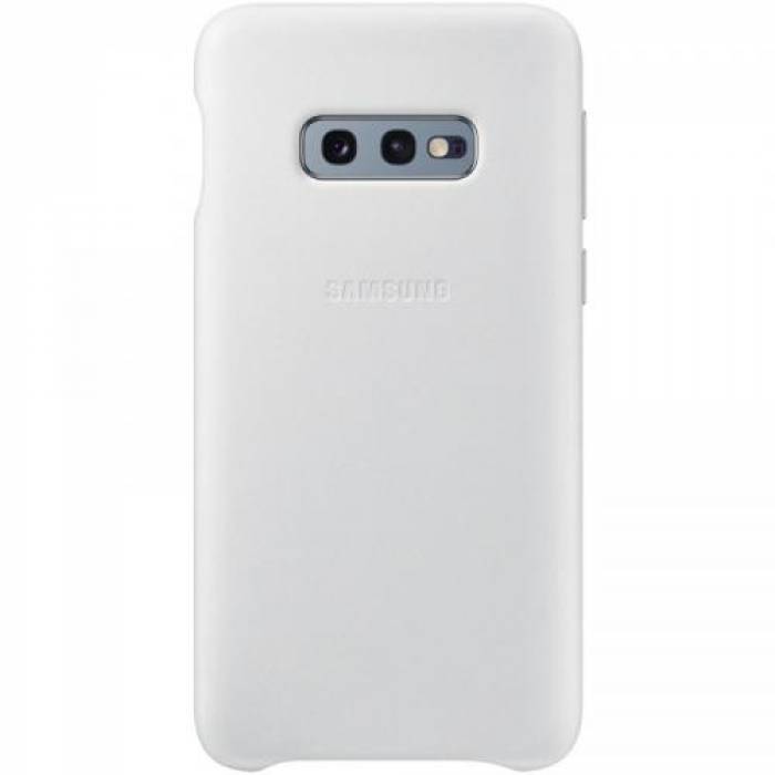 Protectie pentru spate Samsung Leather Cover pentru Galaxy S10e, White