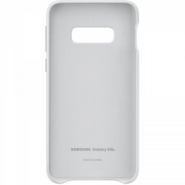 Protectie pentru spate Samsung Leather Cover pentru Galaxy S10e, White