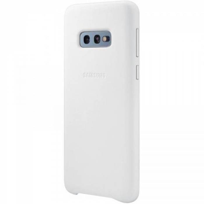 Protectie pentru spate Samsung Leather Cover pentru Galaxy S10e, White