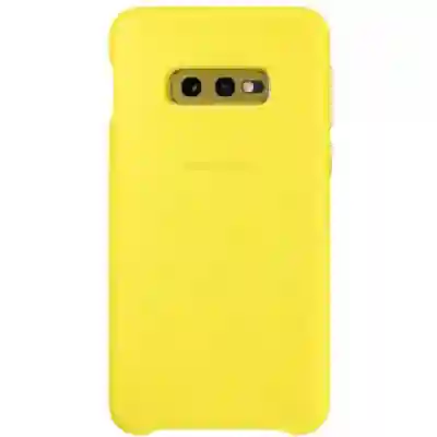 Protectie pentru spate Samsung Leather Cover pentru Galaxy S10e, Yellow