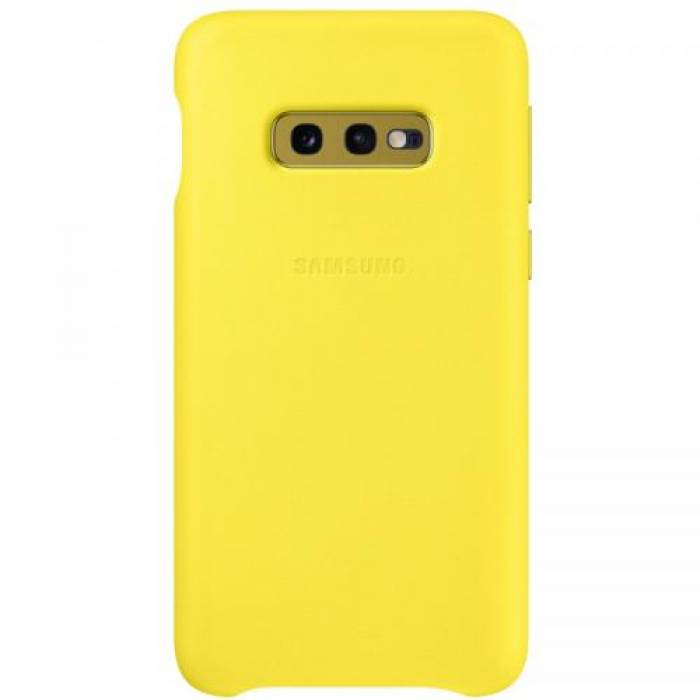 Protectie pentru spate Samsung Leather Cover pentru Galaxy S10e, Yellow