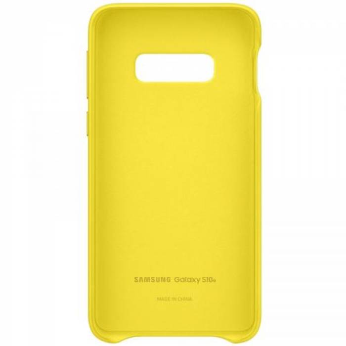 Protectie pentru spate Samsung Leather Cover pentru Galaxy S10e, Yellow