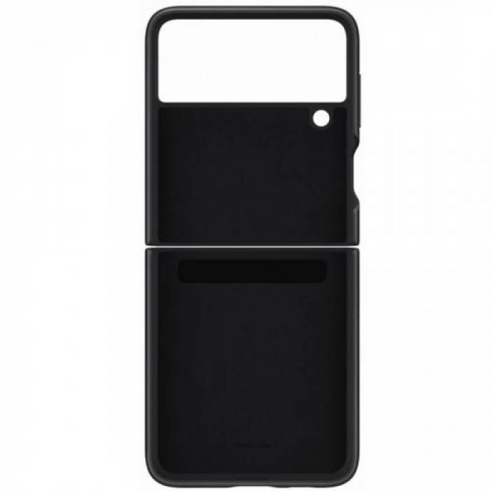 Protectie pentru spate Samsung Leather Cover pentru Galaxy Z Flip 3 (F711), Black