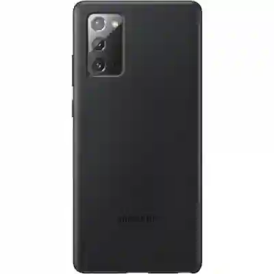 Protectie pentru spate Samsung Leather pentru Galaxy Note 20/5G (2020), Black