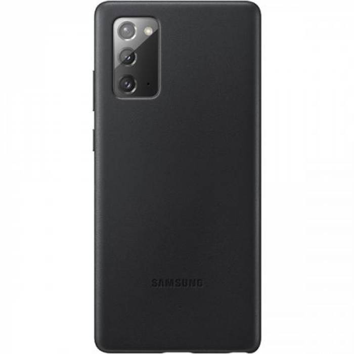 Protectie pentru spate Samsung Leather pentru Galaxy Note 20/5G (2020), Black