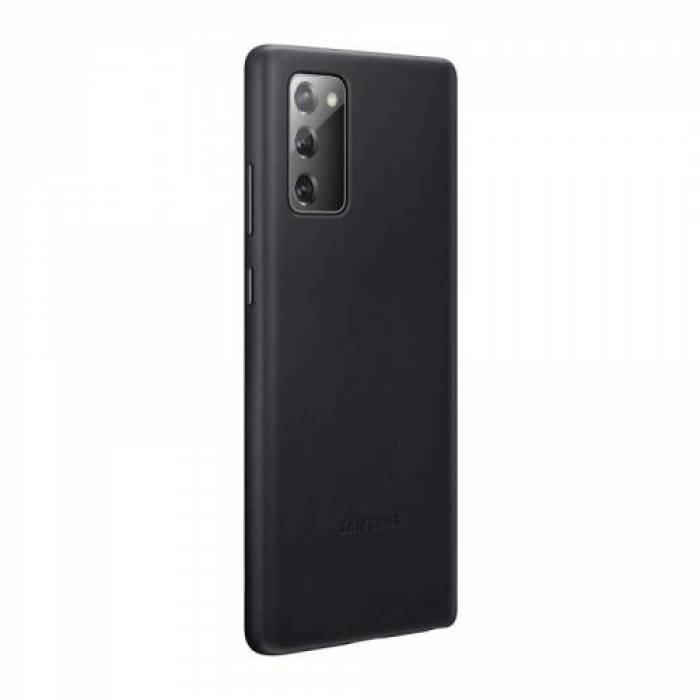 Protectie pentru spate Samsung Leather pentru Galaxy Note 20/5G (2020), Black
