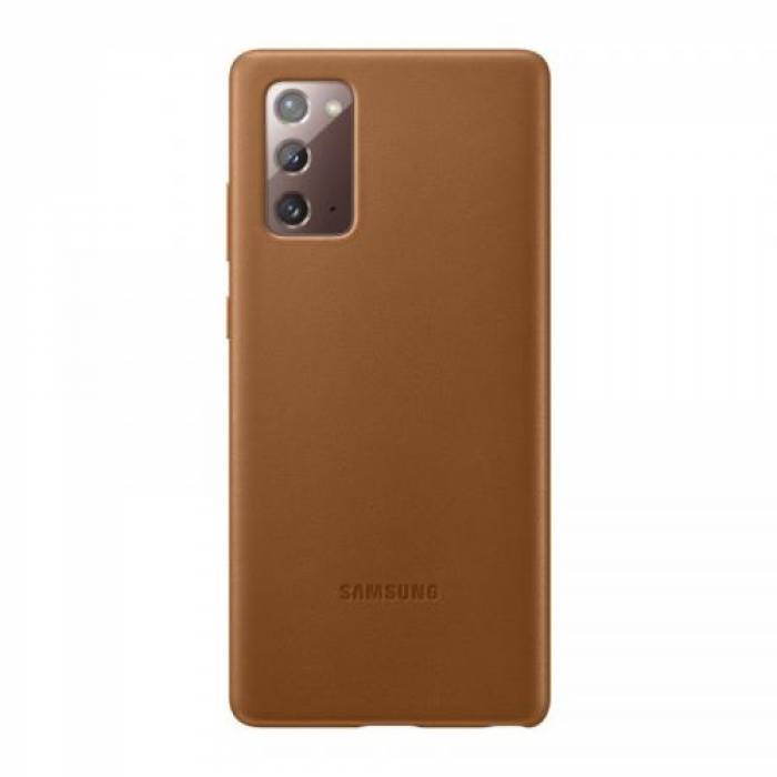 Protectie pentru spate Samsung Leather pentru Galaxy Note 20/5G (2020), Brown