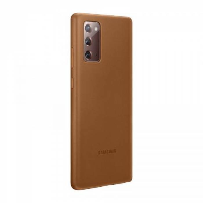Protectie pentru spate Samsung Leather pentru Galaxy Note 20/5G (2020), Brown