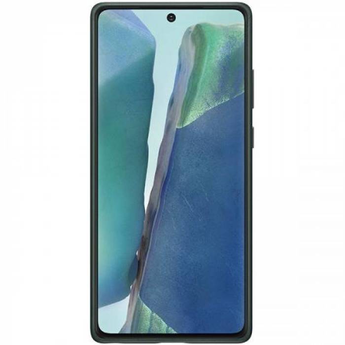 Protectie pentru spate Samsung Leather pentru Galaxy Note 20/5G (2020), Green