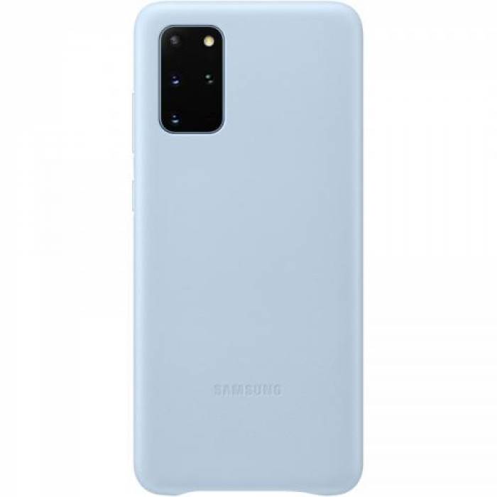 Protectie pentru spate Samsung Leather Sky pentru Galaxy S20 Plus/5G (2020), Blue