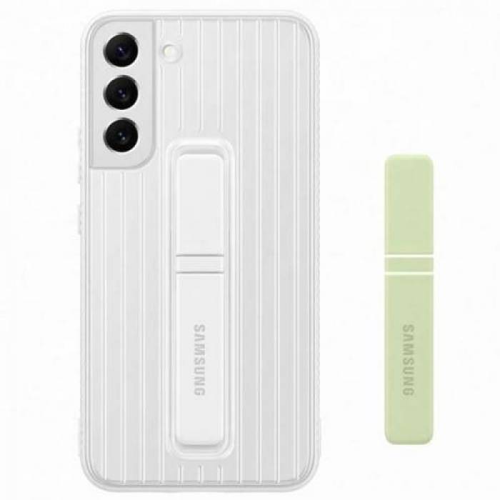 Protectie pentru spate Samsung Protective Standing Cover pentru Galaxy S22 Plus, White