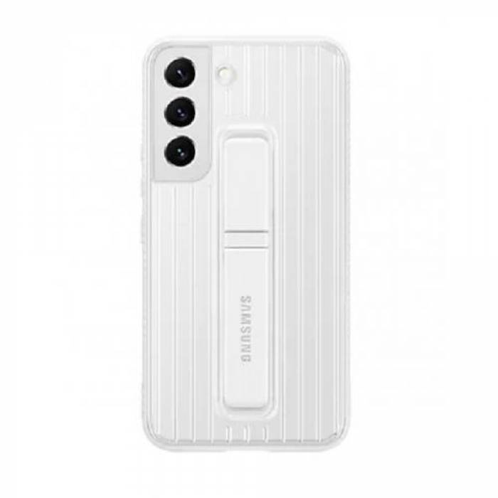 Protectie pentru spate Samsung Protective Standing Cover pentru Galaxy S22, White