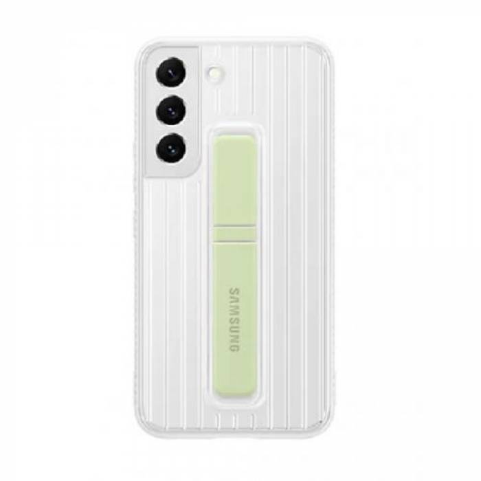 Protectie pentru spate Samsung Protective Standing Cover pentru Galaxy S22, White