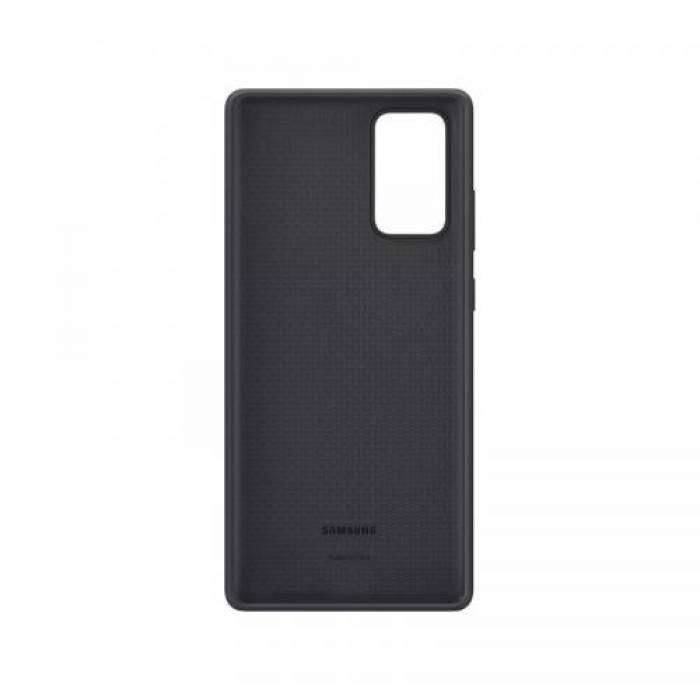 Protectie pentru spate Samsung Silicon pentru Galaxy Note 20/5G (2020), Black