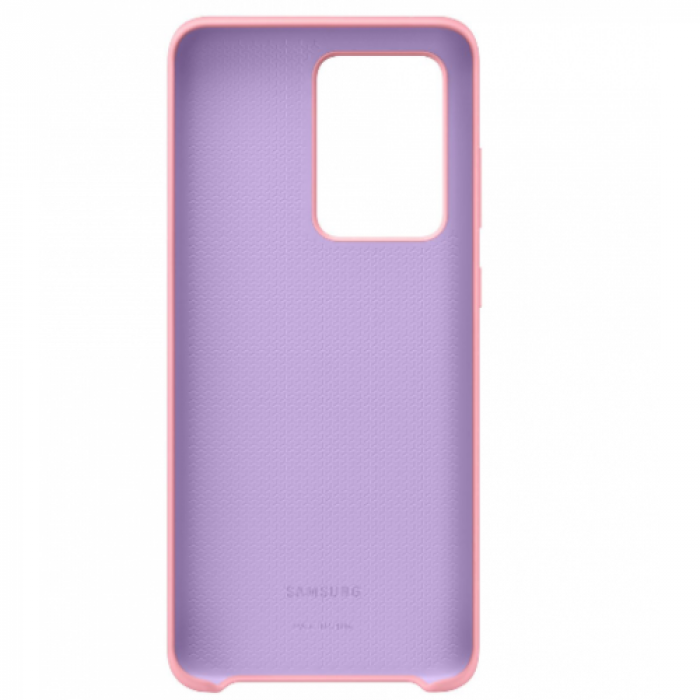 Protectie pentru spate Samsung Silicon pentru Galaxy S20 Ultra, Pink