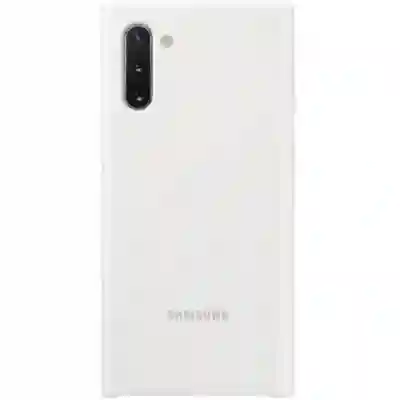 Protectie pentru spate Samsung Silicone Cover pentru Galaxy Note 10 (N970), White