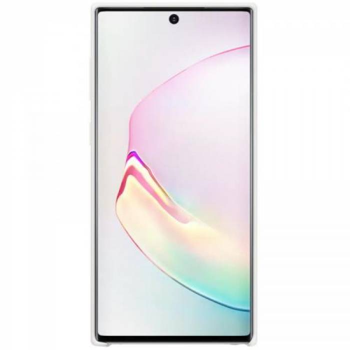 Protectie pentru spate Samsung Silicone Cover pentru Galaxy Note 10 (N970), White