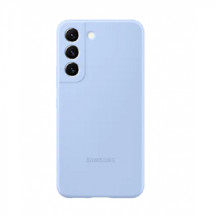 Protectie pentru spate Samsung Silicone Cover pentru Galaxy S22, Arctic Blue