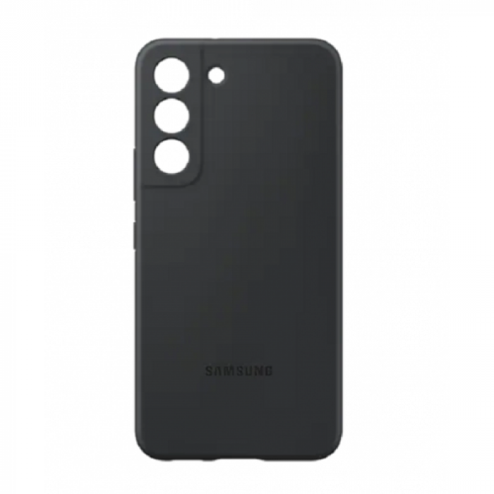 Protectie pentru spate Samsung Silicone Cover pentru Galaxy S22, Black