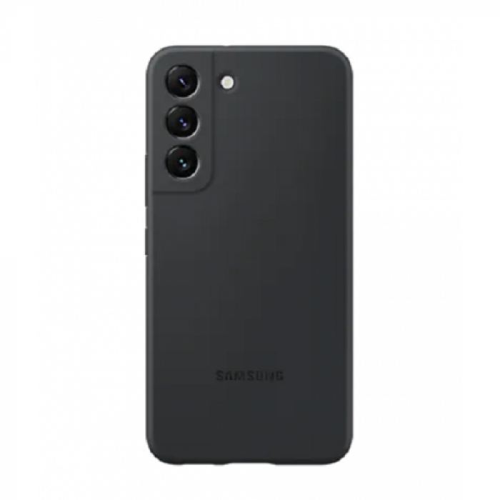 Protectie pentru spate Samsung Silicone Cover pentru Galaxy S22, Black