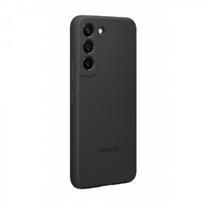 Protectie pentru spate Samsung Silicone Cover pentru Galaxy S22, Black