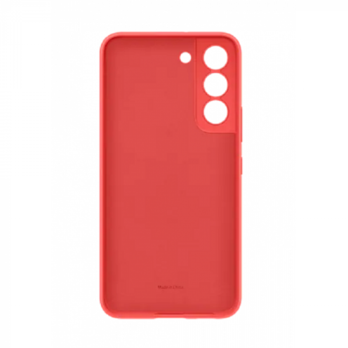 Protectie pentru spate Samsung Silicone Cover pentru Galaxy S22, Glow Red