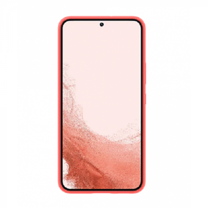 Protectie pentru spate Samsung Silicone Cover pentru Galaxy S22, Glow Red