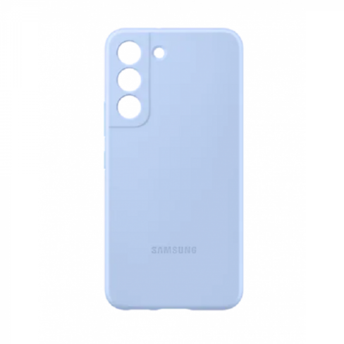 Protectie pentru spate Samsung Silicone Cover pentru Galaxy S22 Plus, Arctic Blue