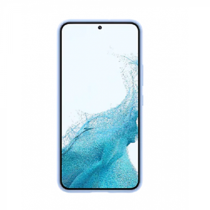 Protectie pentru spate Samsung Silicone Cover pentru Galaxy S22 Plus, Arctic Blue