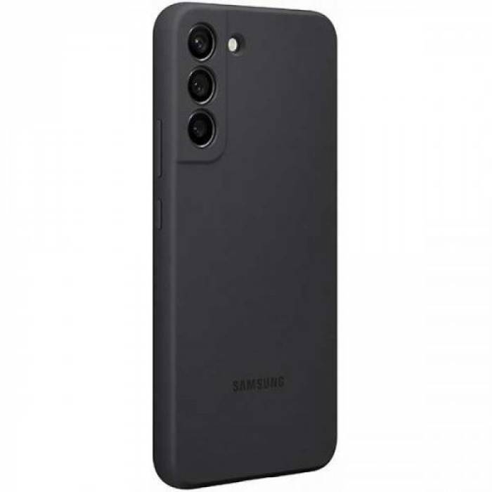 Protectie pentru spate Samsung Silicone Cover pentru Galaxy S22 Plus, Black