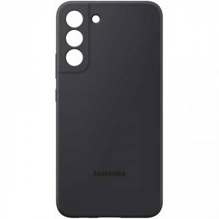Protectie pentru spate Samsung Silicone Cover pentru Galaxy S22 Plus, Black