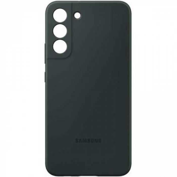 Protectie pentru spate Samsung Silicone Cover pentru Galaxy S22 Plus, Forest Green