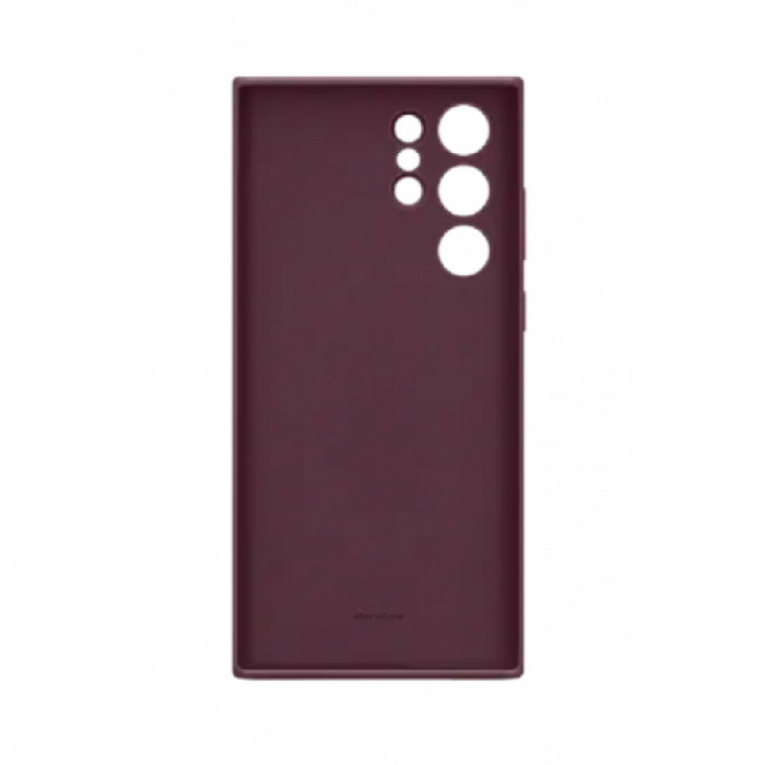 Protectie pentru spate Samsung Silicone Cover pentru Galaxy S22 Ultra, Burgundy