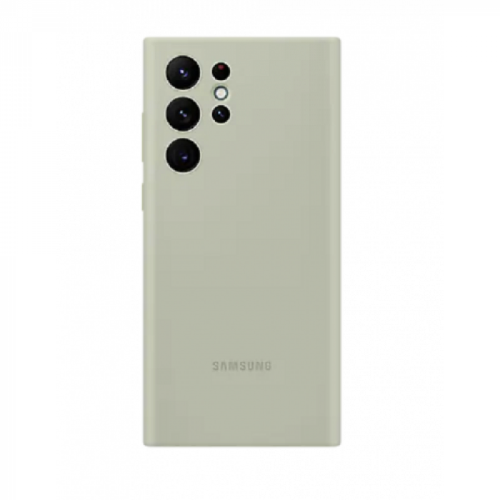 Protectie pentru spate Samsung Silicone Cover pentru Galaxy S22 Ultra, Green