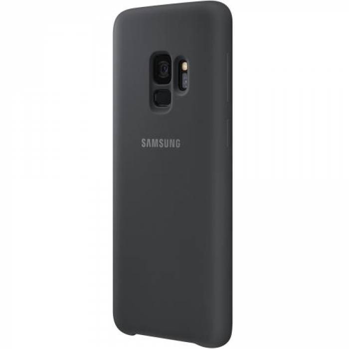 Protectie pentru spate Samsung Silicone Cover pentru Galaxy S9, Black