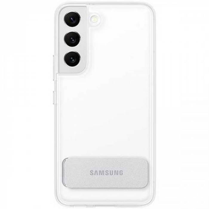 Protectie pentru spate Samsung Standing Cover pentru Galaxy S22, Clear 