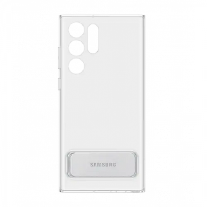 Protectie pentru spate Samsung Standing Cover pentru Galaxy S22 Ultra, Clear