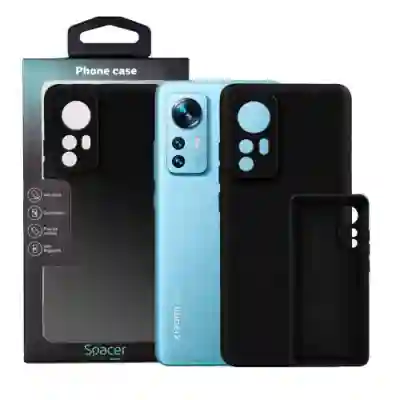 Protectie pentru spate Spacer SPPC-XI-12X-TPU pentru Xiaomi 12 X, Black