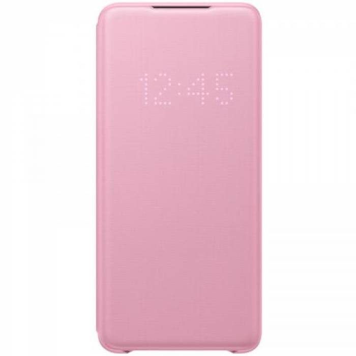 Protectie tip Book Samsung Book LED View pentru Galaxy S20 Plus/5G (2020), Pink