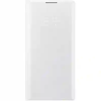 Protectie tip Book Samsung Flip LED View pentru Galaxy Note 10 (N970), White