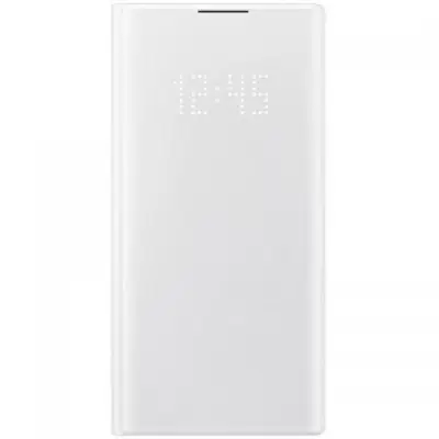 Protectie tip Book Samsung Flip LED View pentru Galaxy Note 10 (N970), White