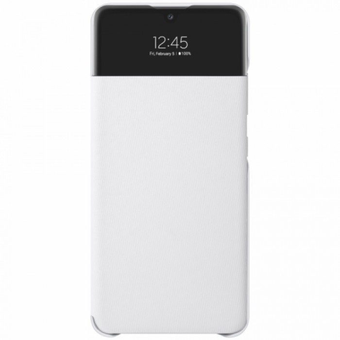 Protectie tip book Samsung Smart S View Wallet pentru Galaxy A72, White