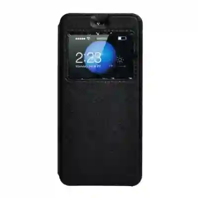 Protectie tip Book Spacer Magnetic S-View pentru Huawei P10, Black