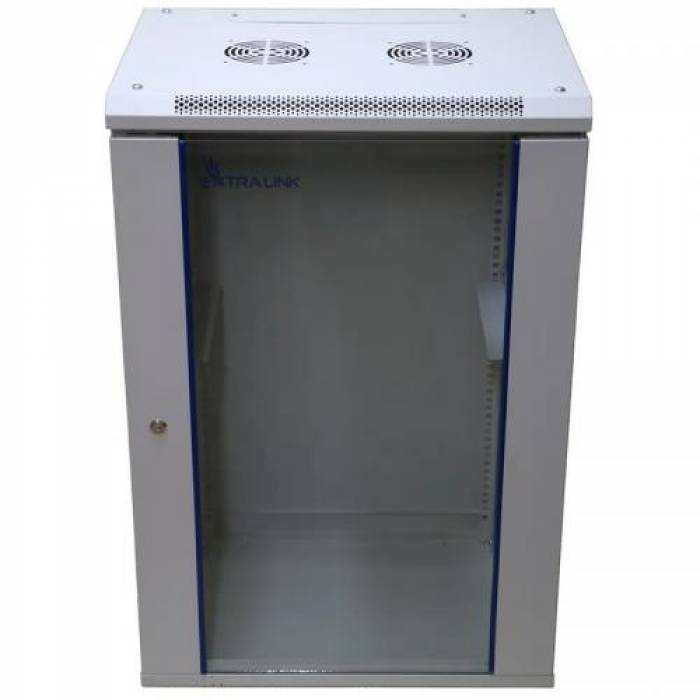 Rack Extralink EX.16897 wall-mounted, 19inch, 18U, 600x600mm, Grey