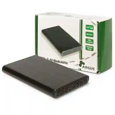 Rack HDD Inter-Tech Argus GD-25010, USB-C, Black