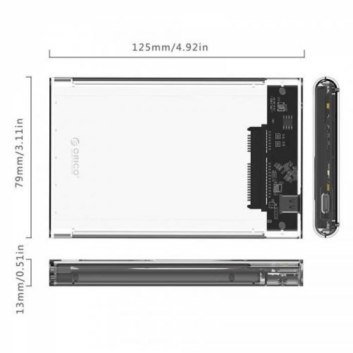 Rack HDD Orico 2139C3-G2, SATA3, USB 3.0, 2.5inch