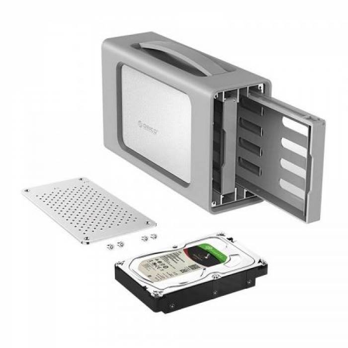 Rack HDD Orico RS200RC3, SATA3, USB 3.1 Tip C, 2x 3.5inch, Silver