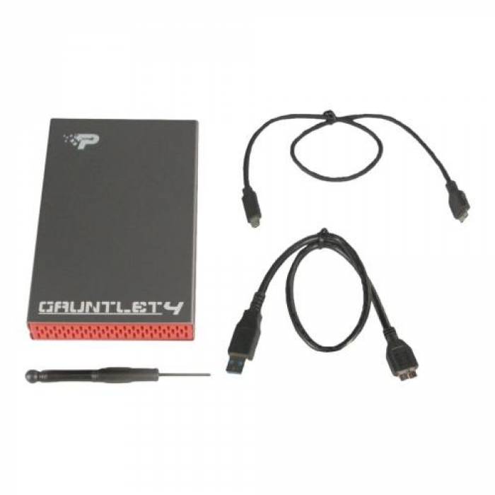 Rack HDD Patriot Gauntlet 4, SATA - USB 3.1, 2.5inch, Grey